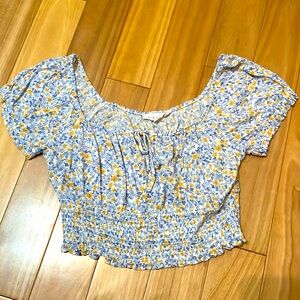 Pink Rose crop top. Size S